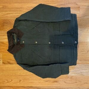 KIDS Green Jacket with Brown Collar